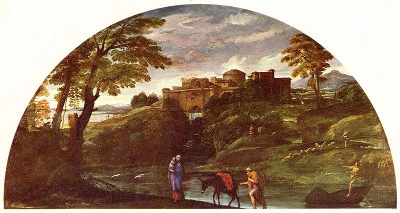 Annibale Carracci The Flight into Egypt Spain oil painting art